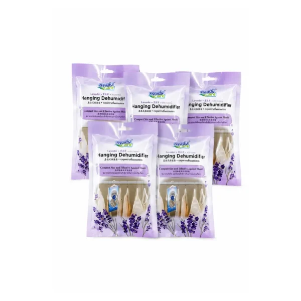 Readycare ถุงลดความชื้นแบบแขวน ขนาด 500 มล. (5ชิ้น) กลิ่นลาเวนเดอร์ ช่วยลดกลิ่นอับ เหมาะสําหรับตู้เสื้อผ้า
