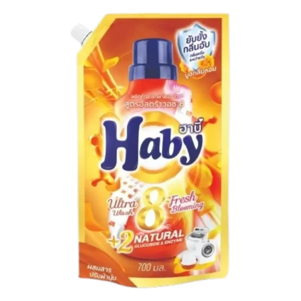 HABY ผลิตภัณฑ์ซักผ้า ULTRAWASH ขนาด 700 มล. กลิ่น Fresh Blooming (แบบถุงเติม)