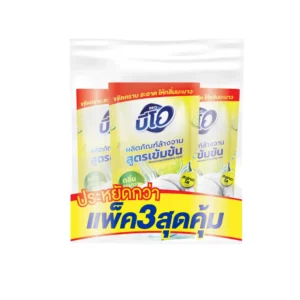 BEO บีโอ น้ํายาล้างจาน ถุงเติม 500 มล. สูตรเข้มข้น กิ้นมะนาว แพ็ค 3 สุดคุ้ม