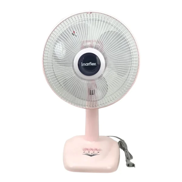 fan-0066 อิมาร์เฟล็กซ์ พัดลมตั้งโต๊ะ ขนาด 12 นิ้ว รุ่น IF-165 สีชมพูพาสเทล