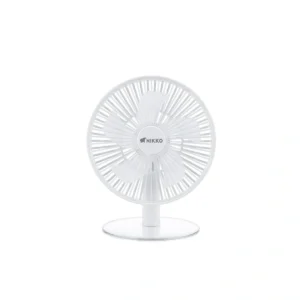 fan-0092 นิกโก้ พัดลมตั้งโต๊ะพร้อมโคมไฟ ขนาด 6 นิ้ว(สีขาว)