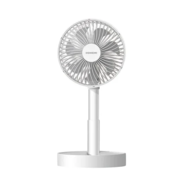 fan-0108 Homemi พัดลมตั้งโต๊ะไร้สาย Portable Desk Fan พับเก็บได้ ปรับแรงลม 4 ระดับ ตั้งเวลาปิดได้ Lite (061)