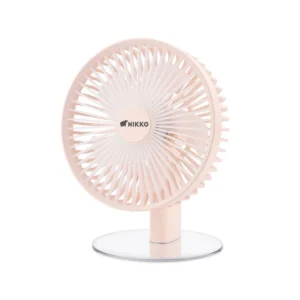 fan-0126 นิกโก้ พัดลมตั้งโต๊ะพร้อมโคมไฟ ขนาด 6 นิ้ว (NIKKO DESKTOP FAN WITH LAMP) ชมพูNK-MFLJQ134P-MF