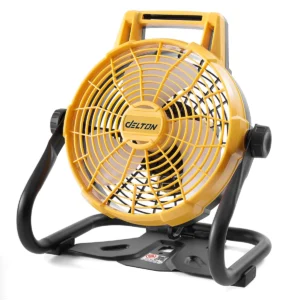 fan-0128 DELTON พัดลมไร้สาย 12 นิ้ว 2 ระบบ AC/DC หมุนปรับแรงลมได้ รุ่น MKT-01F ใช้งานร่วมกับ แบตเตอรี่ UltraFlex และ TURBO FORCE มาพร้อมแบต UF 20V 2Ah 1ก้อน