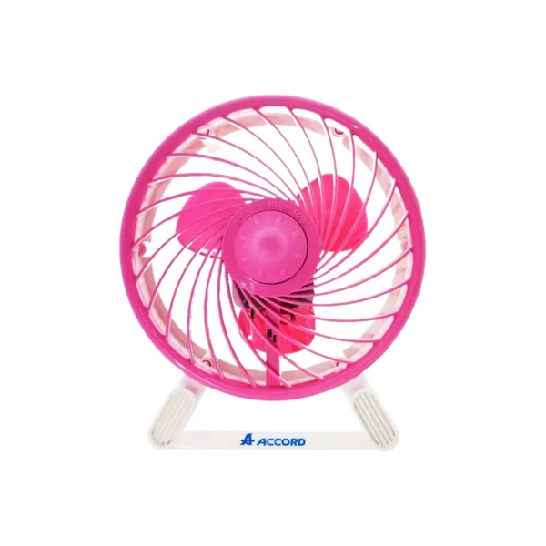 fan-0148 Accord Prevail พัดลมตั้งโต๊ะขนาดเล็ก Iรุ่น DT-78 TURBO สีชมพู