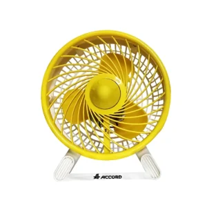 fan-0189 Accord Prevail พัดลมตั้งโต๊ะขนาดเล็ก Iรุ่น DT-78 TURBO สีเหลือง