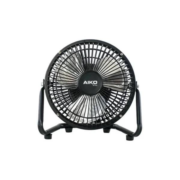 AIKO AVF-006 พัดลมตั้งโต๊ะ 6 นิ้ว ใบพัดอลูมิเนียม Mini Turbo พัดลมเล็ก compact size พัดลมเสียบปลั๊ก สีดํา
