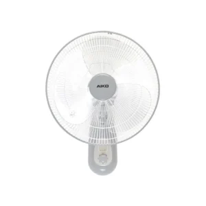 fan-0243 AIKO SM-1635 สีเทา พัดลมติดผนัง 16 นิ้ว ใบพัดใส เชือก 2 เส้น มีเทอร์โมฟิล มอเตอร์ทองแดงแท้
