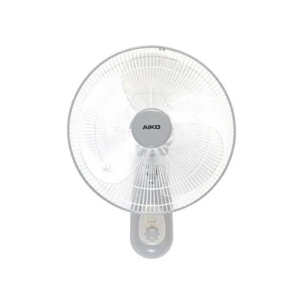 AIKO SM-1635 สีเทา พัดลมติดผนัง 16 นิ้ว ใบพัดใส เชือก 2 เส้น มีเทอร์โมฟิล มอเตอร์ทองแดงแท้