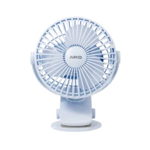 fan-0251 AIKO KN-L2785 สีฟ้าพาสเทล พัดลมชาร์จไฟ ใบพัด 4 นิ้ว ถอดทําความสะอาดง่าย พัดลมพกพา Type C