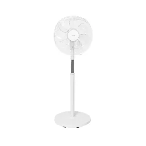 fan-0259 AIKO AK-4031RC สีขาว พัดลมตั้งพื้น 12 นิ้ว พัดลมใบพัดพลาสติก AS 7 แฉก สไลด์ 92-118 ซม. เทอร์มอลฟิวส์