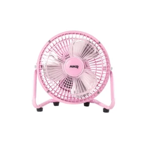 fan-0262 AIKO AVF-006 พัดลมตั้งโต๊ะ 6 นิ้ว ใบพัดอลูมิเนียม Mini Turbo พัดลมเล็ก compact size พัดลมเสียบปลั๊ก สีชมพู