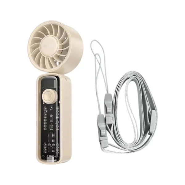fan-0288 HOCO HX602 พัดลมพกพา พัดลมแบบคล้องคอ ถือ หรือตั้งโต๊ะได้ ใบพัดหมุนได้ 90 องศา ปรับระดับความได้ 100 ระดับ แสดงผลจอ LED HX602