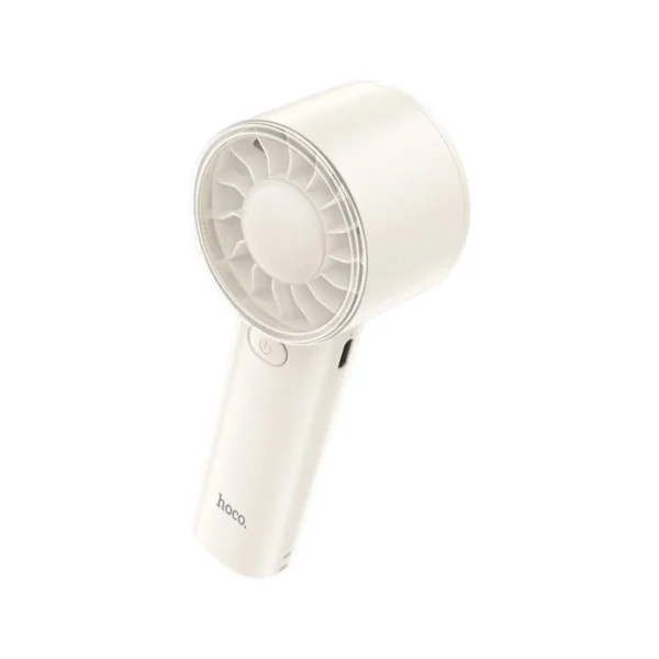 HOCO HX600 Mini Fan พัดลมมือถือแบบพกพา ปรับได้ 3 ระดับ แบตเตอรี่ 1200mAh HOCO HX600 สีขาว