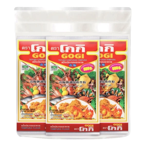 flour-0005 โกกิ แป้งทอดกรอบ 500 ก. x 3