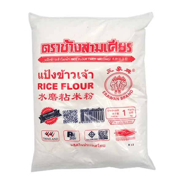 ช้างสามเศียร แป้งข้าวเจ้า 1 กก.