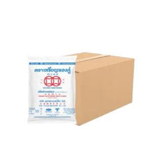 flour-0036 เหรียญทองคู่ แป้งข้าวเหนียว ขนาด 500 กรัม x 20 ถุง (ยกลัง)