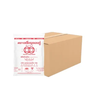 flour-0039 เหรียญทองคู่ แป้งข้าวจ้าว ขนาด 500 กรัม x 20 ถุง (ยกลัง)