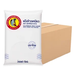 ปลาไทย5ดาว แป้งข้าวเหนียว 1000 กรัม  (จุ10ถุง)