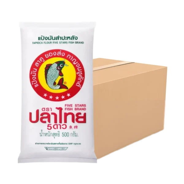 ปลาไทย5ดาว แป้งมันสําปะหลัง 500 กรัม (จุ40ถุง)