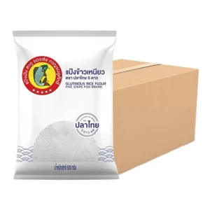 ปลาไทย5ดาว แป้งข้าวเหนียว 500 กรัม (จุ20ถุง)