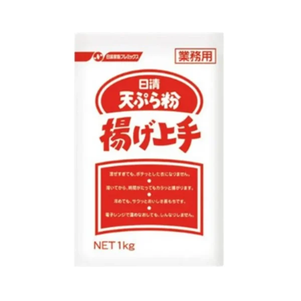 flour-0095 นิสชิน เวลนา แป้งผสมสําหรับเทมปุระ เซอิฟุน เทมปุราโกะ อาเกะโจซุ สูตรแป้งสาลี แป้งข้าวเจ้า น้ําตาลมอลโตส และผงฟู (ผลิตในประเทศญี่ปุ่น) ขนาด 1 กิโลกรัม x 3 ถุง