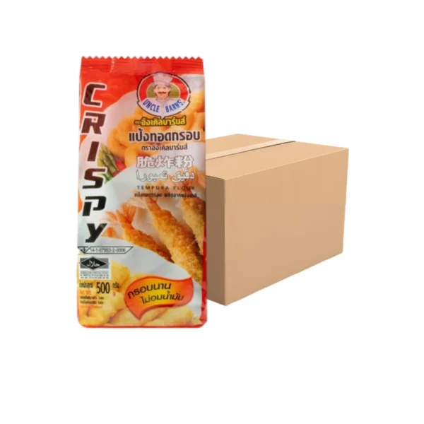 flour-0102 ยกลัง Unclebarns แป้ง ทอดกรอบ ขนาด 500 กรัม อังเคิลบาร์นส์ ทอดไก่ ชุบทอด 1 ลัง ยกลัง บรรจุ 24 ซอง