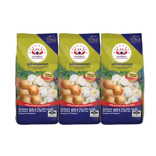 แป้งขนมครก ขนาด 851 g ตราหมีคู่ดาว จํานวน 3 ถุง