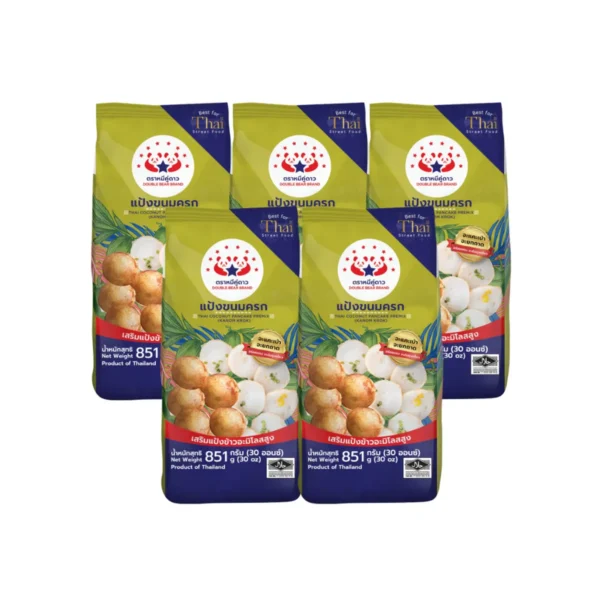 แป้งขนมครก ขนาด 851 g ตราหมีคู่ดาว จํานวน 5 ถุง