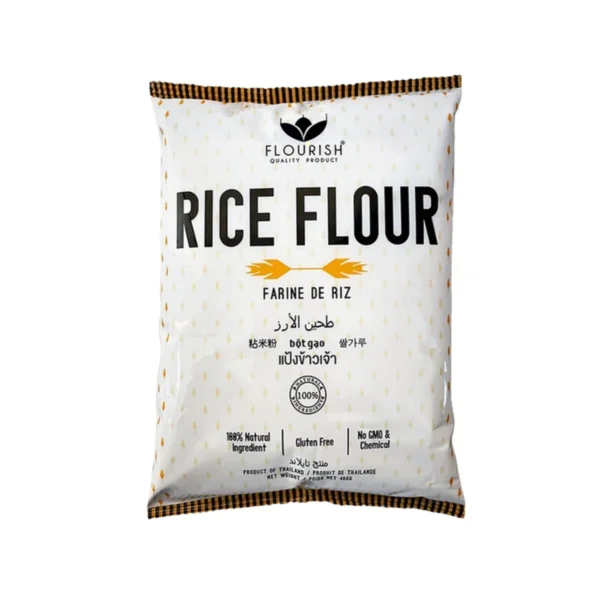 flour-0153 แป้งข้าวจ้าว ตราฟลาวริช 400 กรัม FLOURISH Rice flour