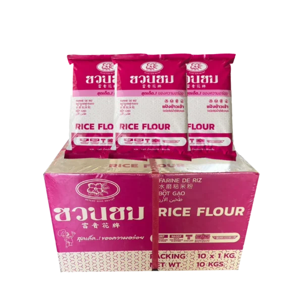 แป้งข้าวเจ้า ตราชวนชม ยกกล่อง Desert Rose Rice flour 1 kg. x 10 bags