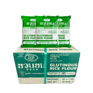 แป้งข้าวเหนียว ตราชวนชม ยกกล่องDesert Rose Glutinous rice flou 1 kg. x 10 bags