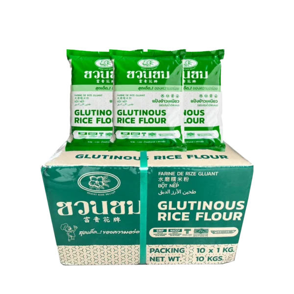 แป้งข้าวเหนียว ตราชวนชม ยกกล่องDesert Rose Glutinous rice flou 1 kg. x 10 bags