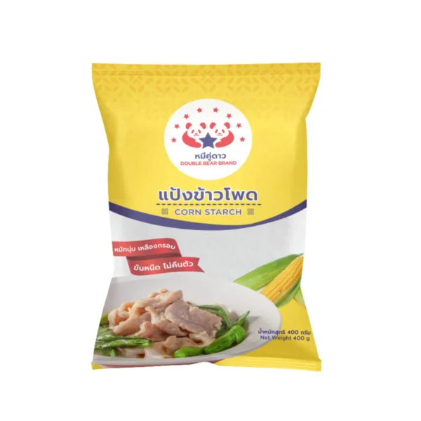 แป้งข้าวโพด ขนาด 400 g ตราหมีคู่ดาว จํานวน 1 ถุง