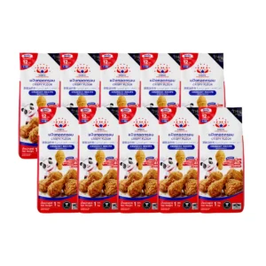 แป้งทอดกรอบ สูตรกรอบนาน ขนาด 1 kg x 10 ถุง (ยกกระสอบ) ตราหมีคู่ดาว