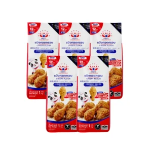 แป้งทอดกรอบ สูตรกรอบนาน ขนาด 1 kg ตราหมีคู่ดาว จํานวน 5 ถุง
