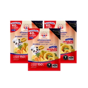 แป้งทอดกรอบ สูตรกรอบฟู ขนาด 150 g ตราหมีคู่ดาว จํานวน 3 ถุง
