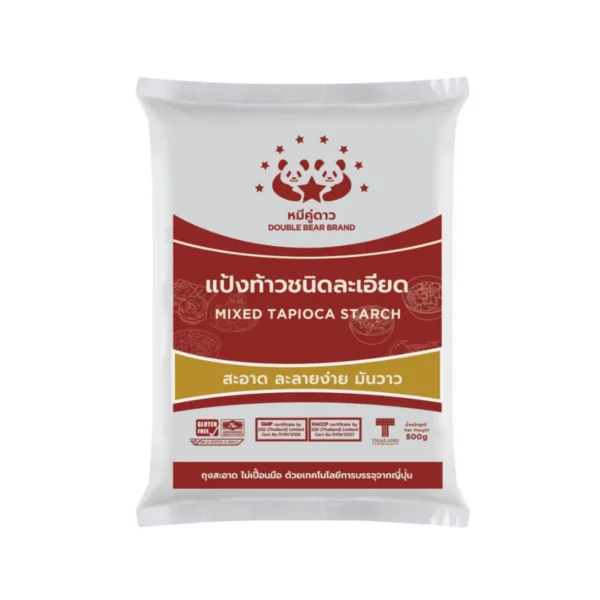 flour-0228 แป้งท้าวชนิดละเอียด ขนาด 500 g ตราหมีคู่ดาว จํานวน 1 ถุง