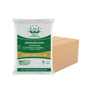 แป้งมันสําปะหลัง ขนาด 200 g x 50 ถุง (ยกลัง) ตราหมีคู่ดาว