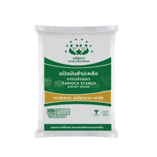 flour-0235 แป้งมันสําปะหลัง ขนาด 200 g ตราหมีคู่ดาว จํานวน 1 ถุง