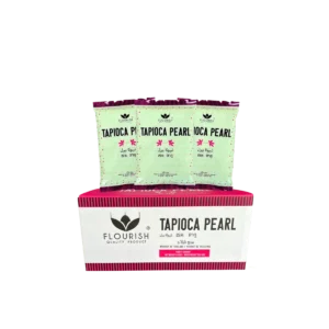 แป้งสาคูเม็ดเล็ก ตราฟลาวริช (ยกกล่อง) FLOURISH Tapioca Pearl สีเขียว400g x 24bags
