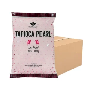 แป้งสาคูเม็ดเล็ก ตราฟลาวริช (ยกกล่อง) FLOURISH Tapioca Pearl สีแดง 400g x 24bags