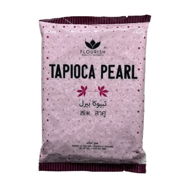 แป้งสาคูเม็ดเล็ก ตราฟลาวริช 400 กรัม FLOURISH Tapioca Pearl สีแดง