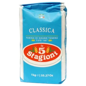 แป้งสาลีสําหรับทําพิซซ่า ซอฟท์ วีท ฟลาว 00คลาสสิค 1 กิโลกรัม / Le5Stagioni Pizza Flour 00 Classica Nazionale