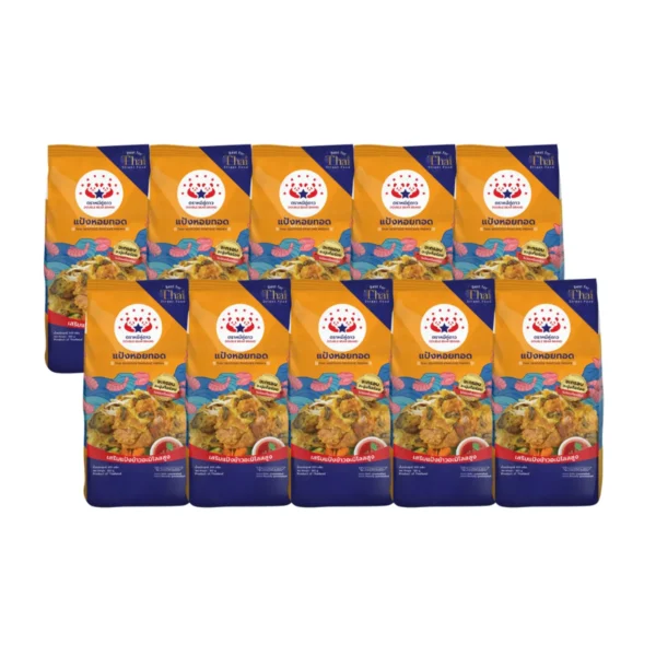 แป้งหอยทอด ขนาด 851 g x 10 ถุง (ยกกระสอบ) ตราหมีคู่ดาว
