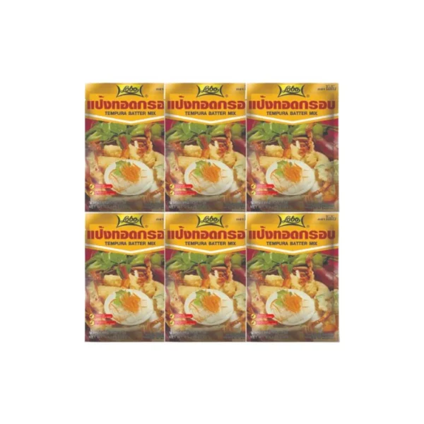 flour-0276 โลโบ แป้งทอดกรอบ ขนาด 150 กรัม (แพ็ค 6 ซอง)