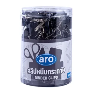 general-office-supplies-019 เอโร่ คลิปหนีบกระดาษ 2 ขา รุ่น 112 สีดํา 144 ชิ้น