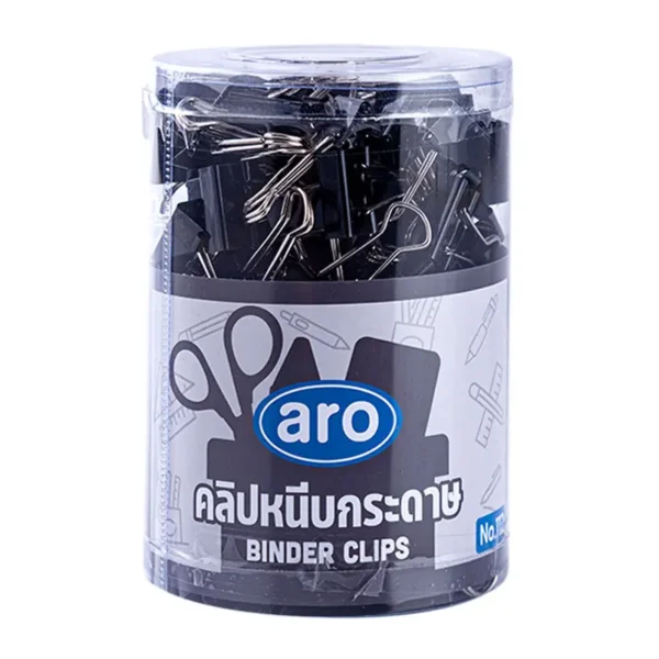 เอโร่ คลิปหนีบกระดาษ 2 ขา รุ่น 112 สีดํา 144 ชิ้น