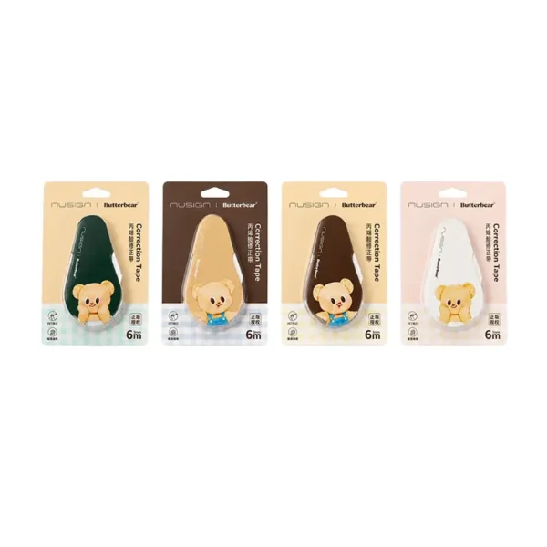 #BUTTER BEAR เทปลบ 5มม 6ม คละสี 1X1
