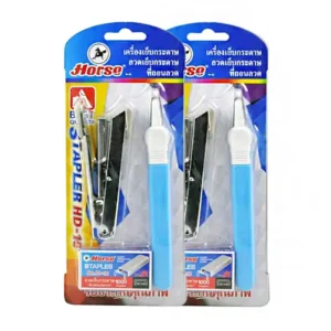 general-office-supplies-087 ตราม้า เครื่องเย็บ พร้อมลวด ฟรีที่ถอนลวด แพ็ค 2 ชุด